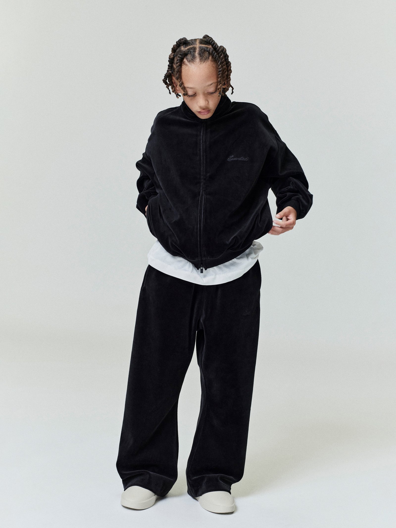 Kids Velour Classic Track Jacket - Image 2
