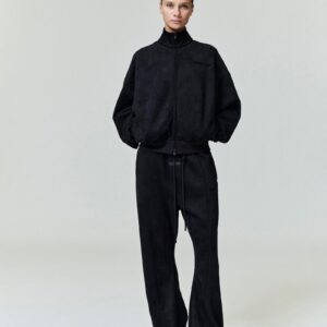 Womens Suede Fleece Flare Sweatpant