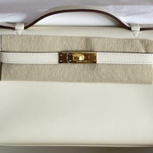 Hermes Nata Swift Mini Kelly Pochette Gold Hardware