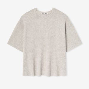 Waffle Short Sleeve Sweater
