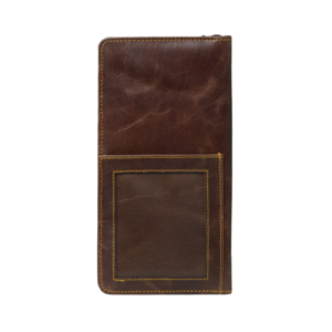 Men’s Dark Brown Leather Travel Wallet