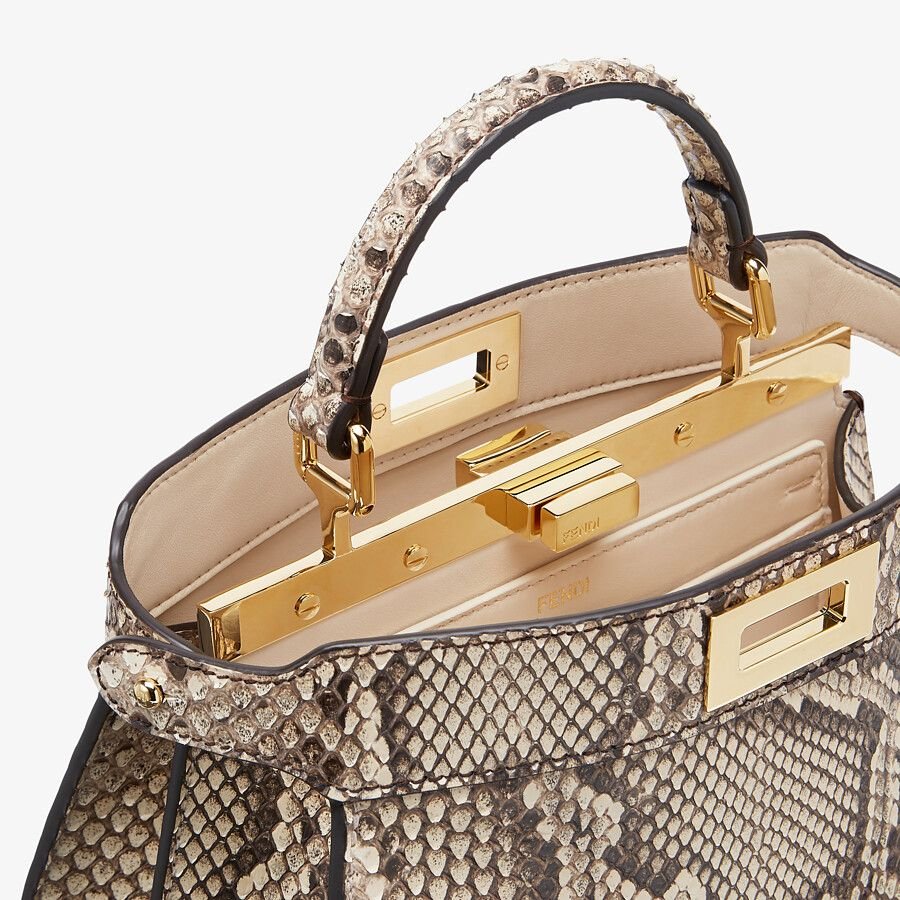 Fendi Small Natural Python Leather Bag - Image 5