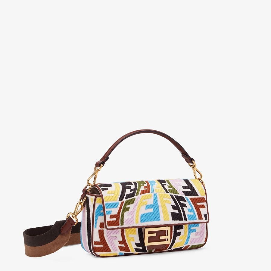 Fendi Multicolor Embroidered Canvas Bag - Image 2