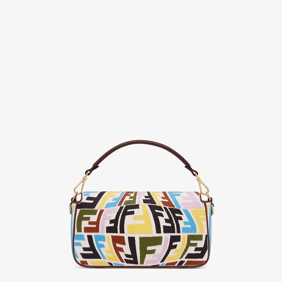Fendi Multicolor Embroidered Canvas Bag - Image 3