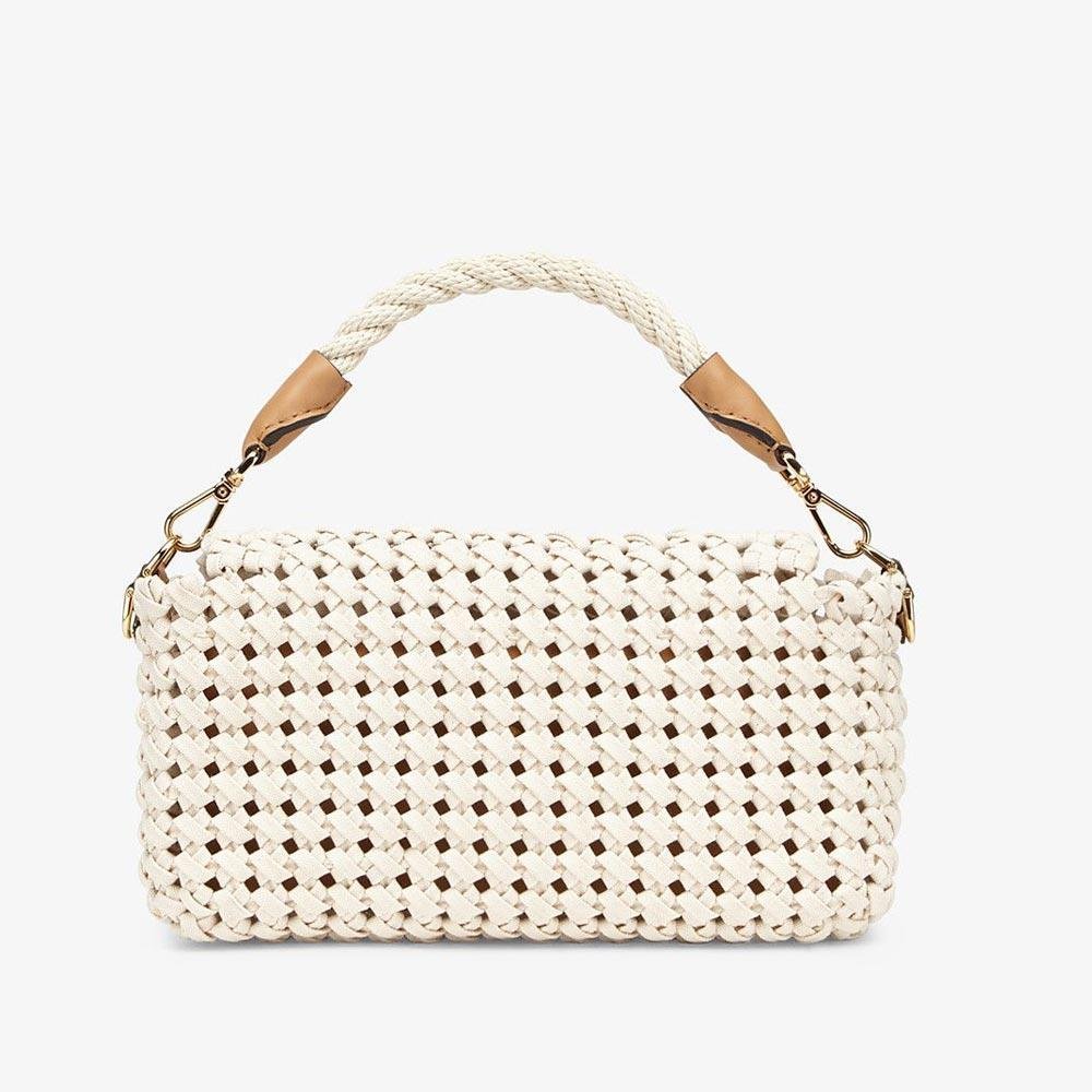 BAGUETTE Beige Canvas Interlace Bag - Image 2