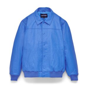 DEBOSSED WEB LEATHER JACKET