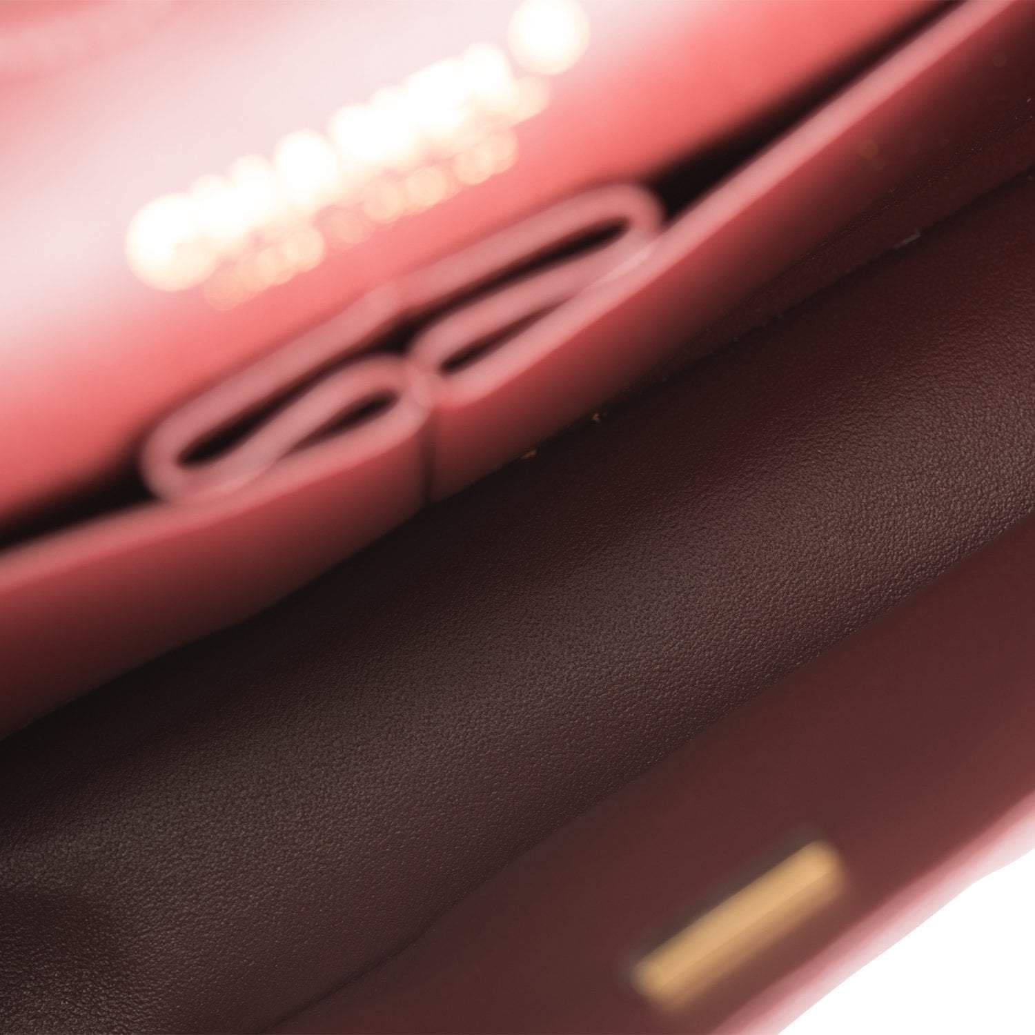 Chanel Burgundy Quilted Caviar Small Classic Double Flap Bag Light Gold Hardware - Image 31