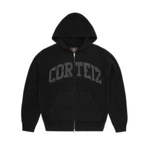 3M COLLEGE KNIT ZIP HOODIE  [BLACK]