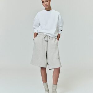 Relaxed Fleece Sweatshort With Piping