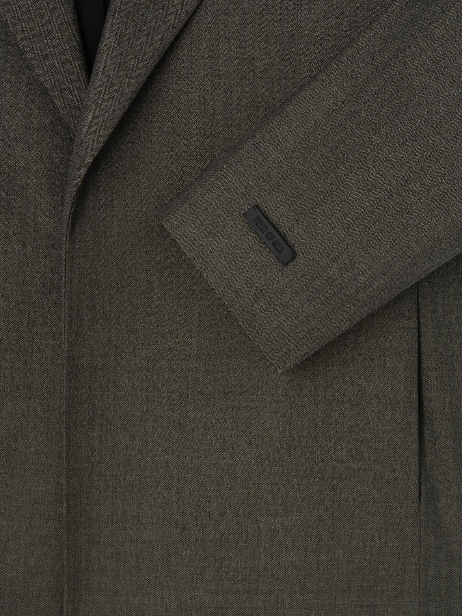 Chevron Wool Single Breasted Blazer - Image 3