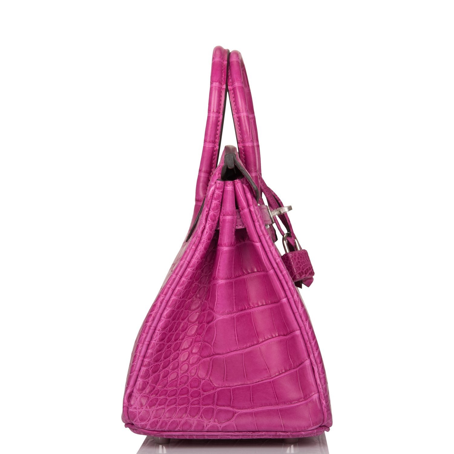 Hermes Birkin 25 Rose Scheherazade Matte Alligator Palladium Hardware - Image 3