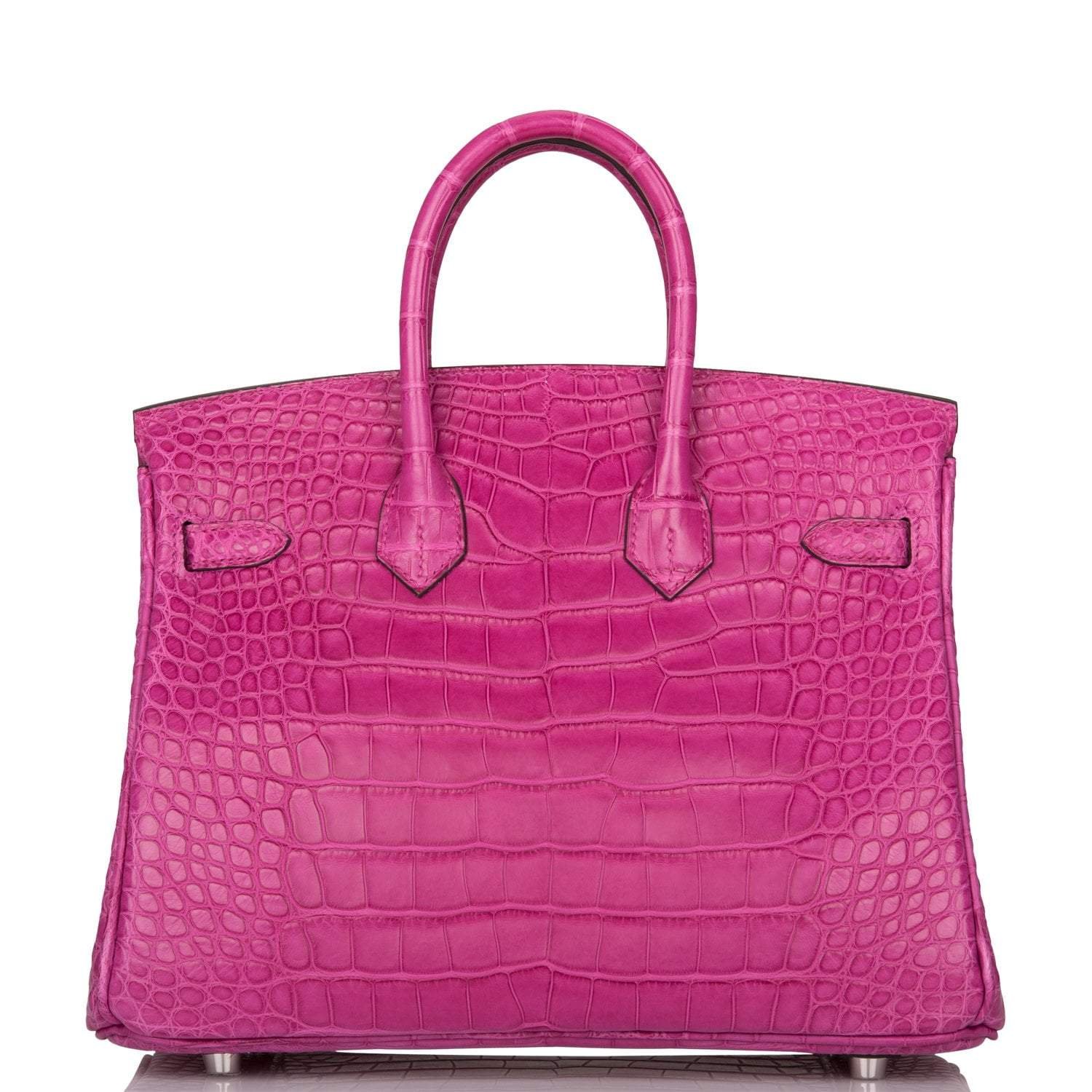Hermes Birkin 25 Rose Scheherazade Matte Alligator Palladium Hardware - Image 4