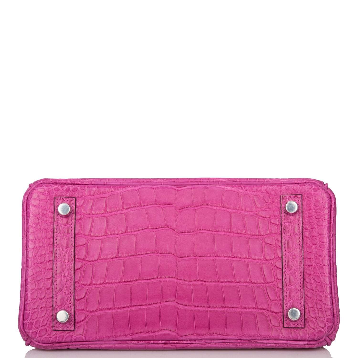 Hermes Birkin 25 Rose Scheherazade Matte Alligator Palladium Hardware - Image 6