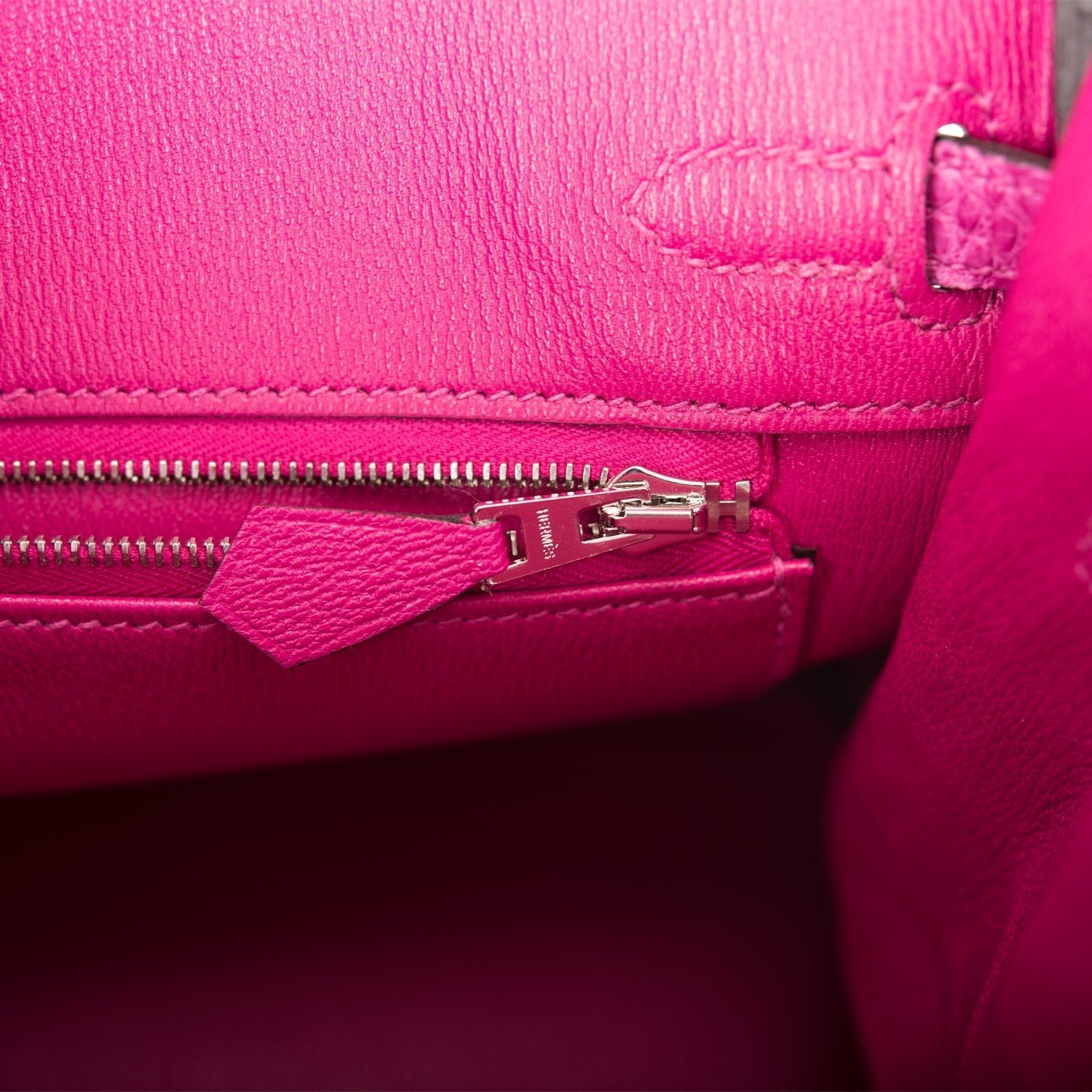 Hermes Birkin 25 Rose Scheherazade Matte Alligator Palladium Hardware - Image 9