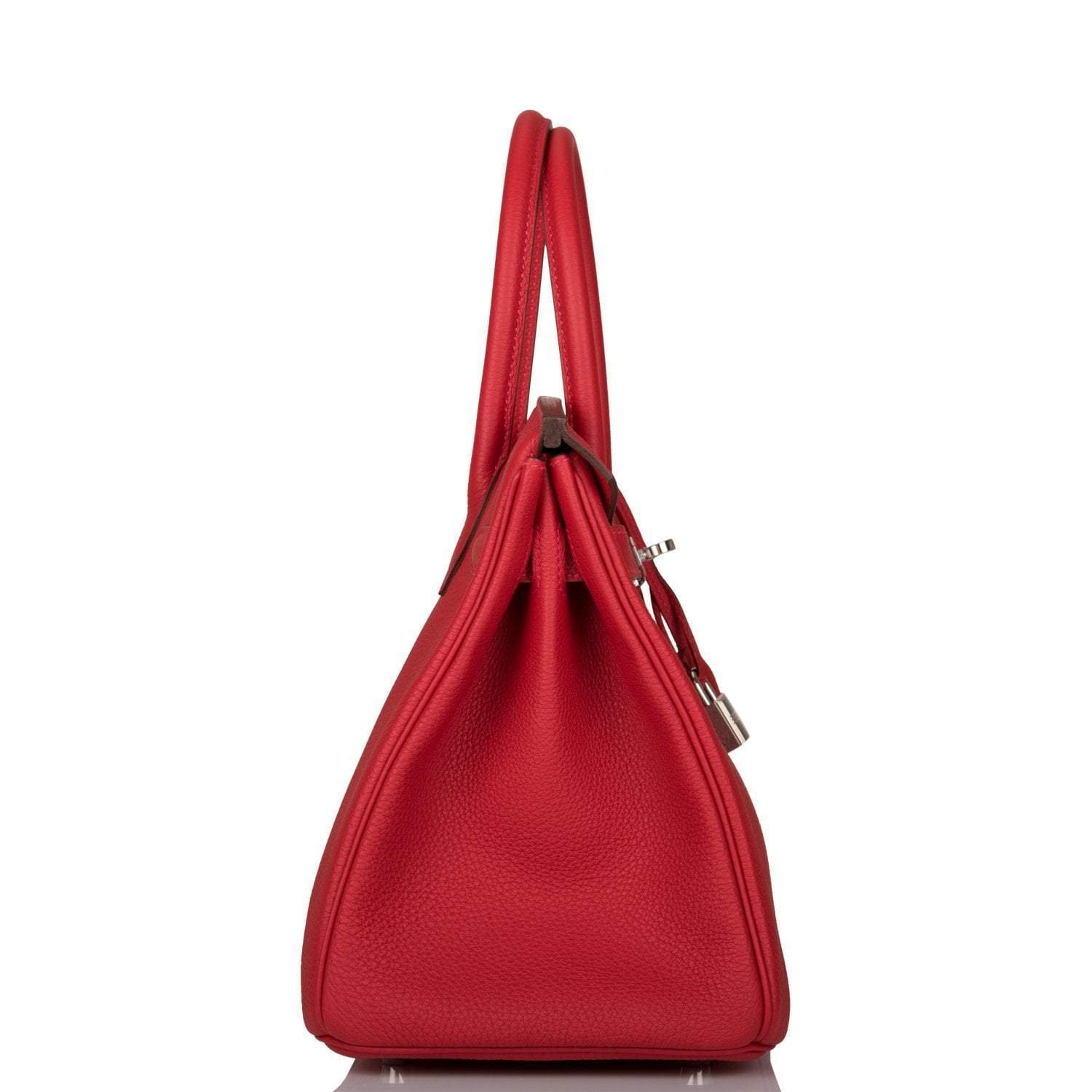 Hermes Rouge Casaque Verso Togo Birkin 30cm Palladium Hardware - Image 3