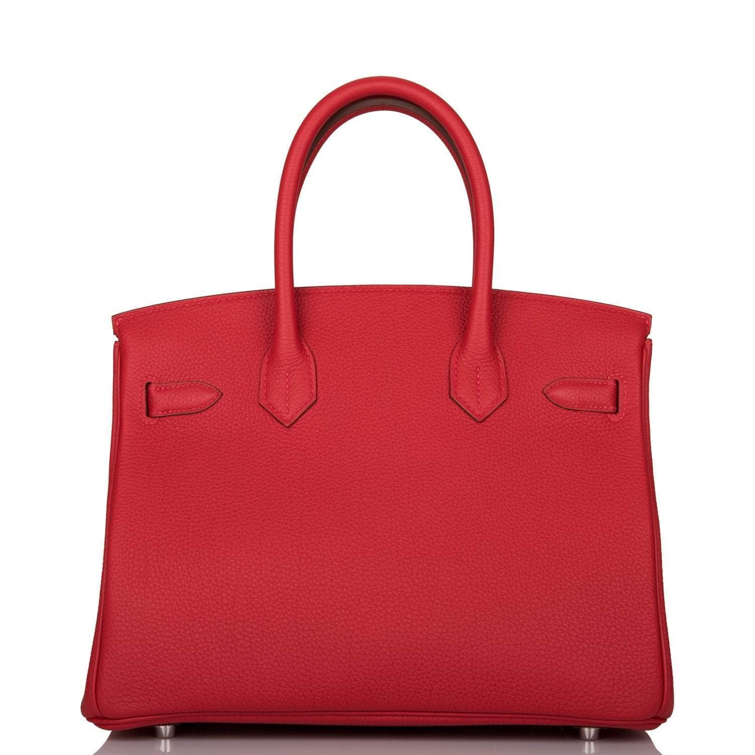 Hermes Rouge Casaque Verso Togo Birkin 30cm Palladium Hardware - Image 4