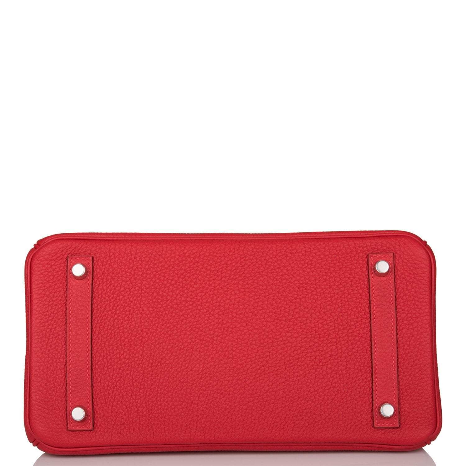 Hermes Rouge Casaque Verso Togo Birkin 30cm Palladium Hardware - Image 6