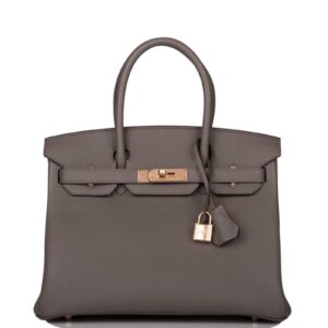 Hermes Etain Togo Birkin 30cm Rose Gold Hardware