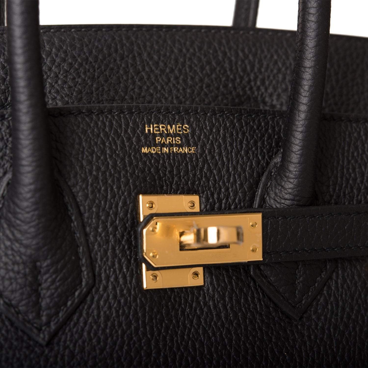Hermes Birkin 25 Black Togo Gold Hardware - Image 7