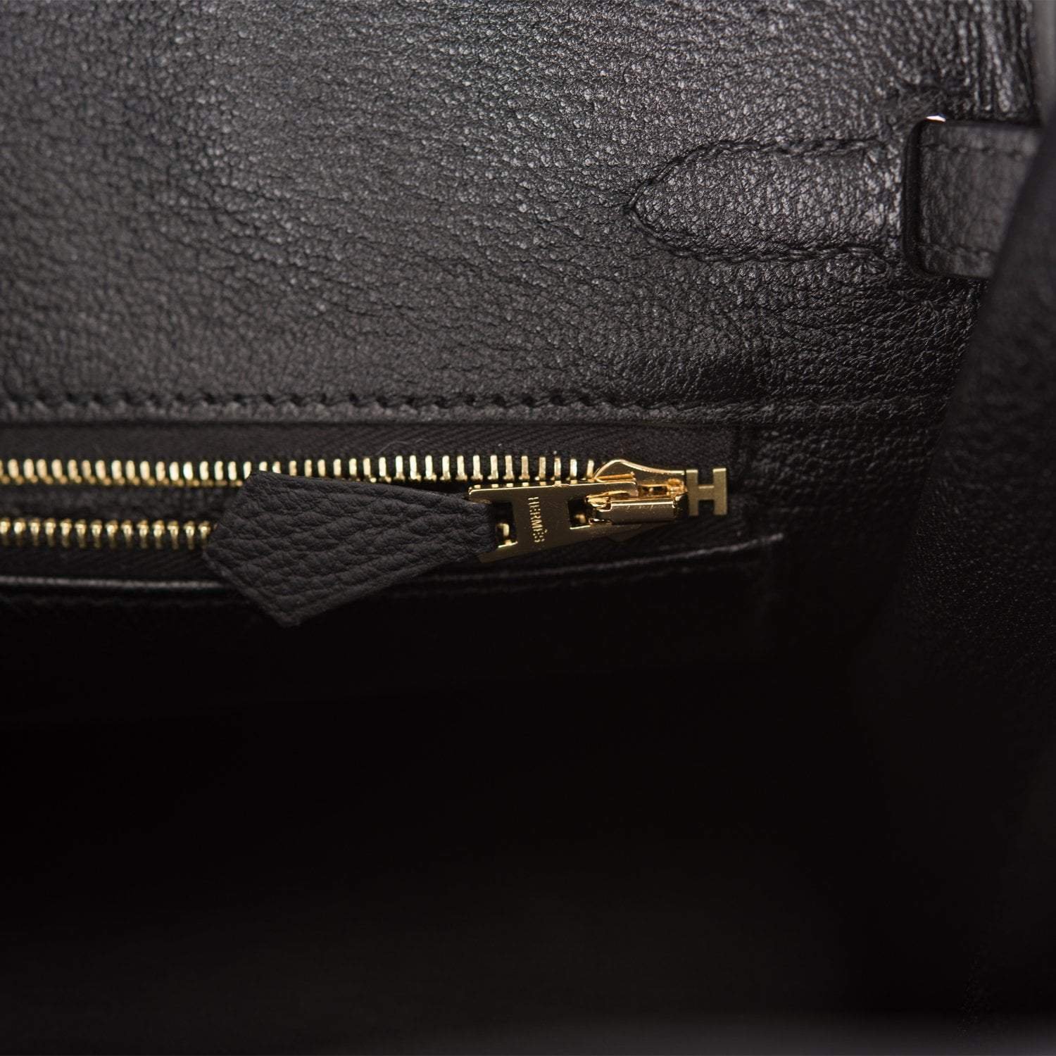 Hermes Birkin 25 Black Togo Gold Hardware - Image 9