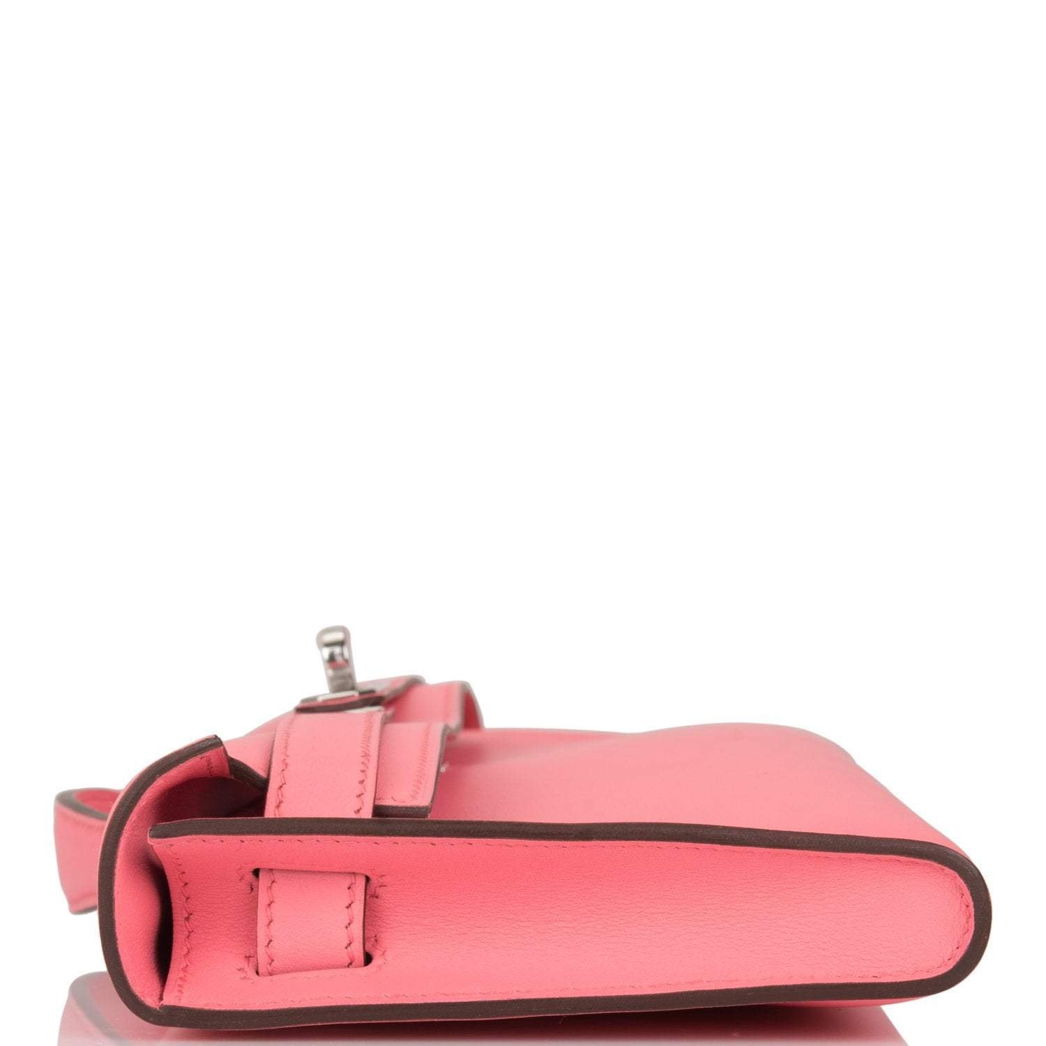 Hermes Rose D’ete Swift Kelly Cut Palladium Hardware - Image 6