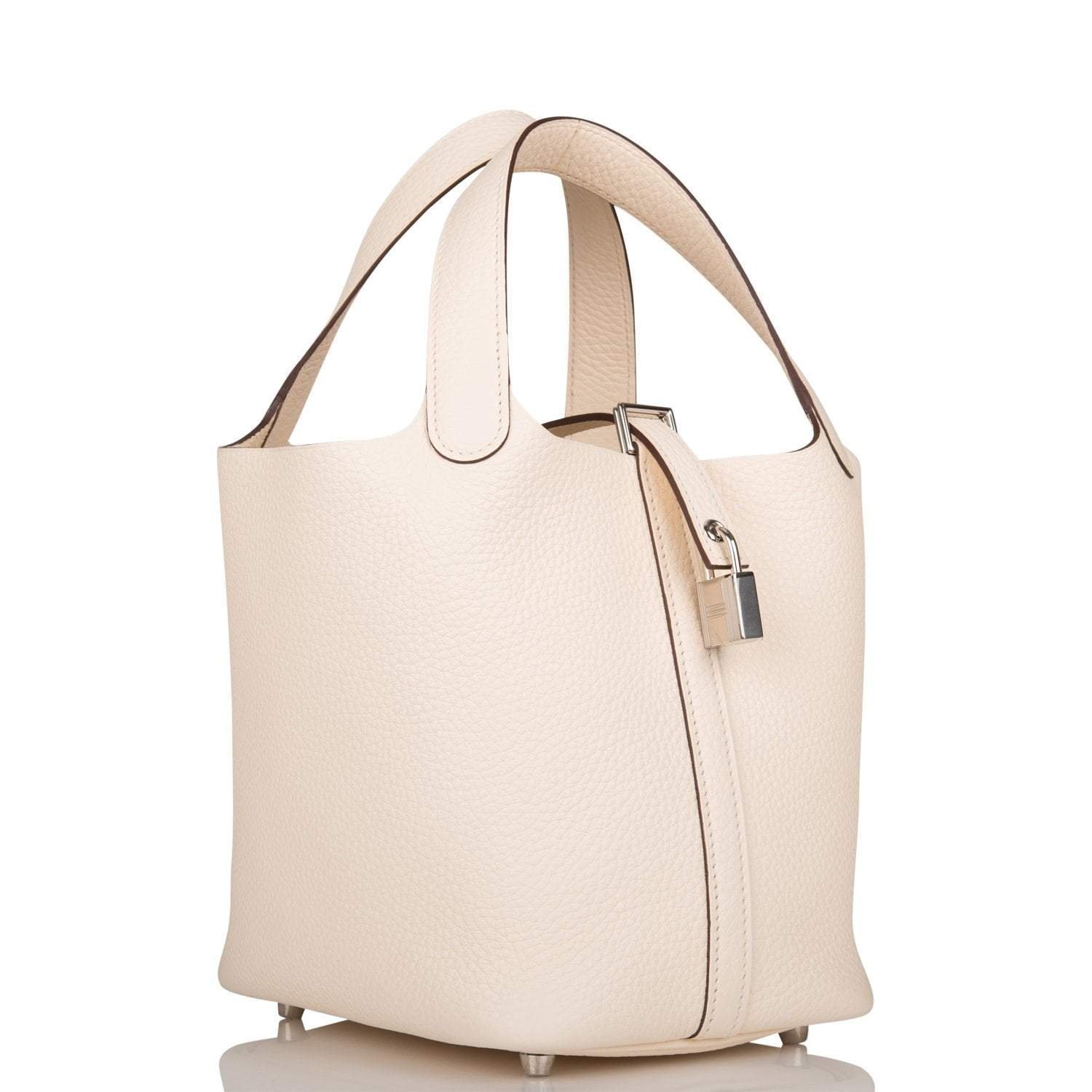 Hermes Nata Clemence Picotin Lock 18cm Palladium Hardware - Image 2