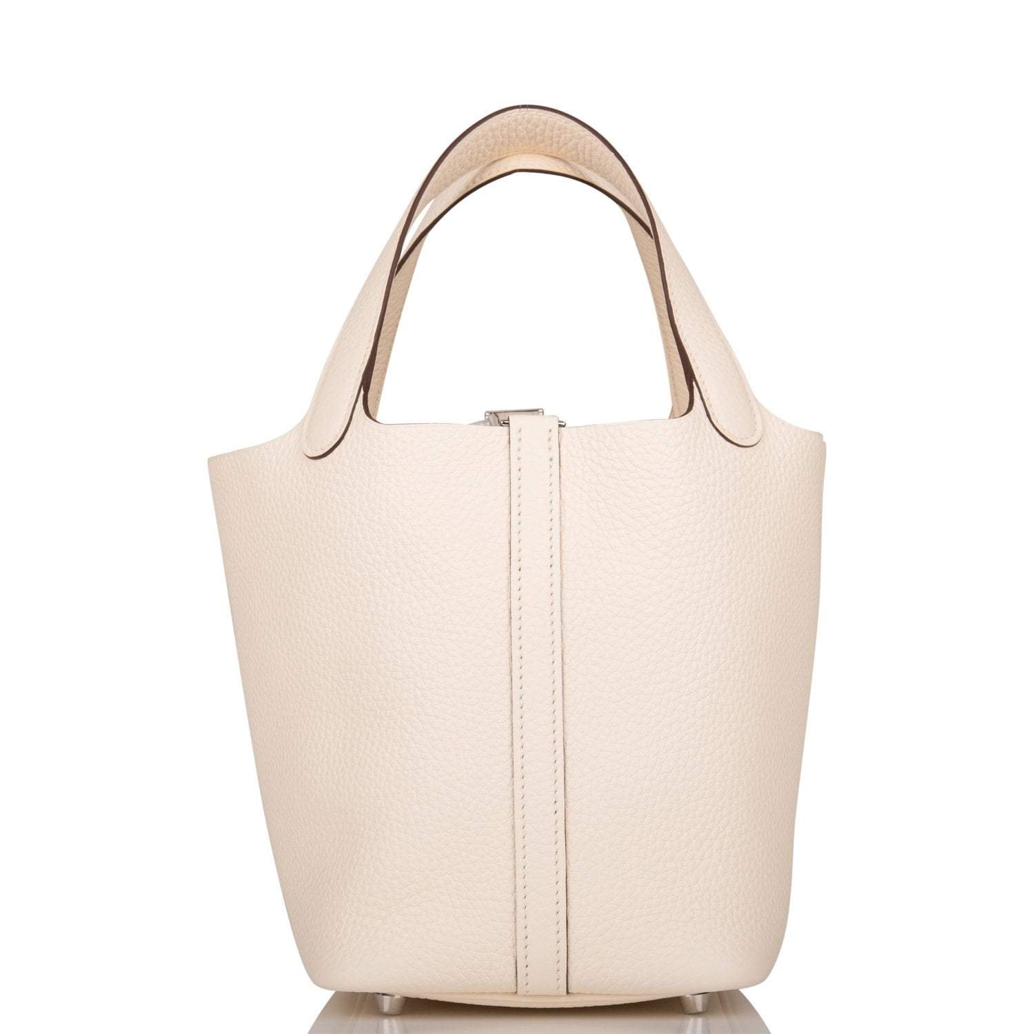Hermes Nata Clemence Picotin Lock 18cm Palladium Hardware - Image 4