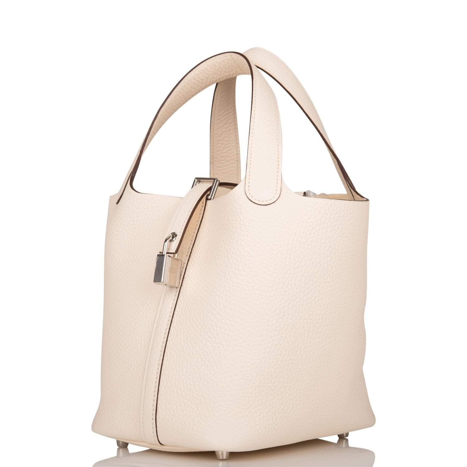 Hermes Nata Clemence Picotin Lock 18cm Palladium Hardware - Image 5