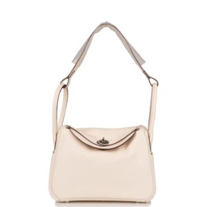Hermes Lindy 26cm Nata Verso Swift Palladium Hardware