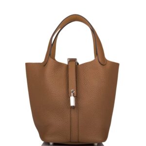 Hermes Picotin Lock 18 Alezan and Biscuit Clemence Palladium Hardware