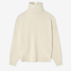 Wool Split High Neck Sweater