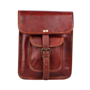 Vintage Brown Leather Sling Bag for Men