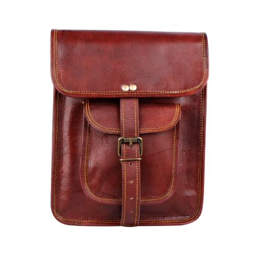Vintage Brown Leather Sling Bag for Men