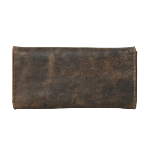 Men’s Distressed Leather Long Wallet - Image 3