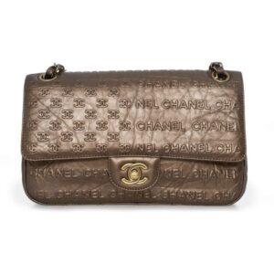 Chanel Coco Bronze CC embossed 9″ Classic Flap Bag AGL1158