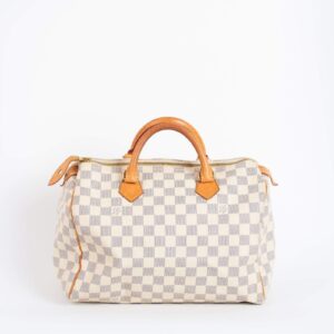 LOUIS VUITTON Damier Azur Speedy 30 Hand Bag LV DU2029