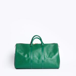 LOUIS VUITTON Epi Keepall 50 Boston Bag Green VI0934