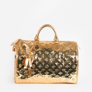 LOUIS VUITTON Monogram Gold Mirror Speedy 35