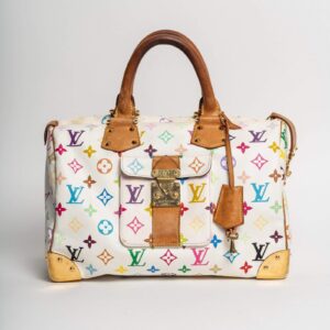 LOUIS VUITTON Monogram Murakami White Speedy 30 Hand Bag SP0013